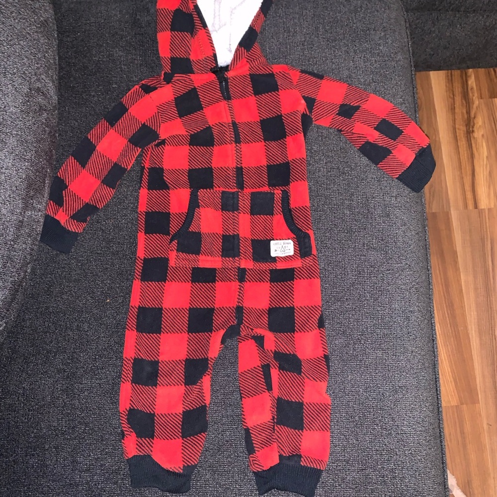 Red and black coverall